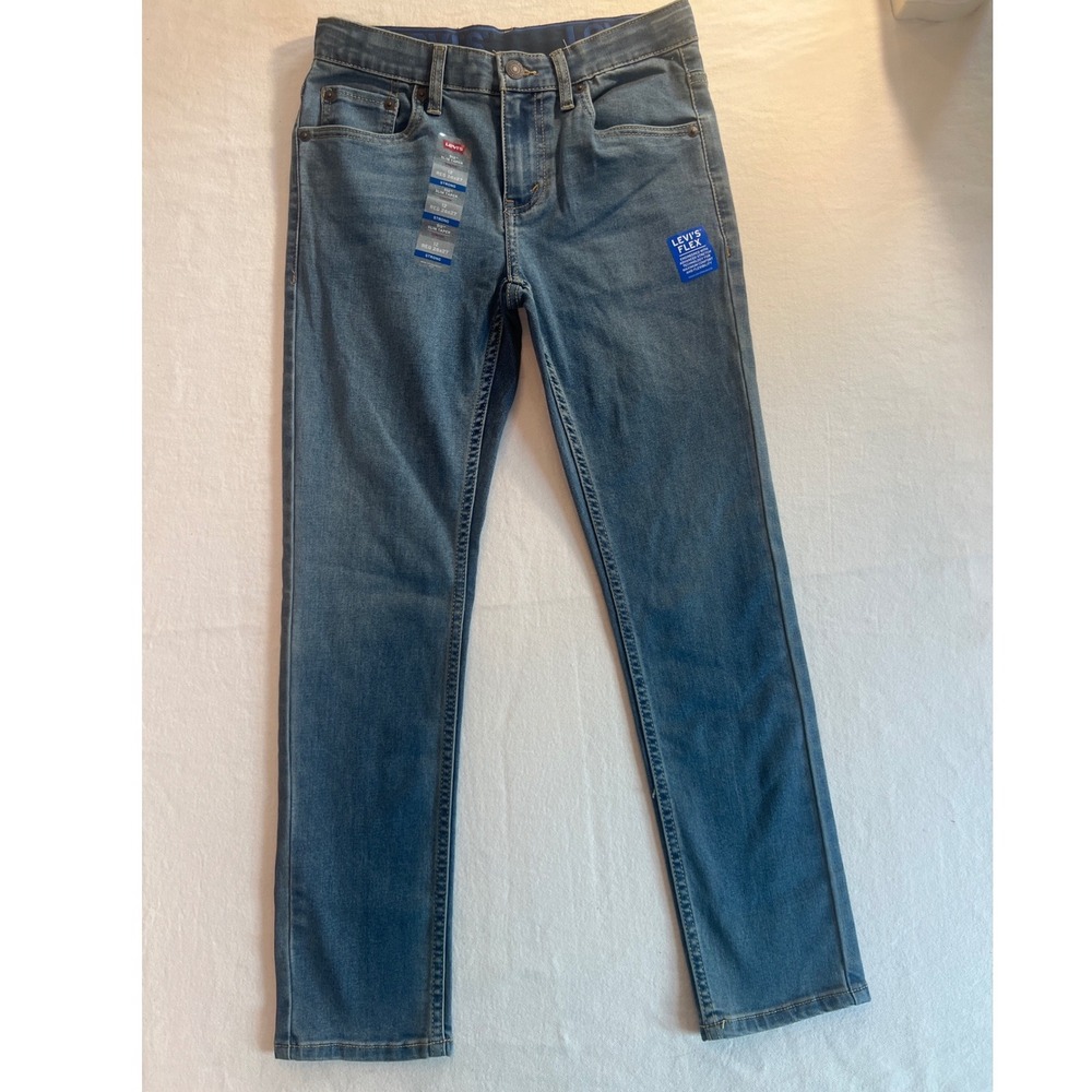 Levis 512 Slim Taper Boys Jeans Size 12 Reg 26x27 Medium Wash Flex Denim NEW